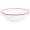 Crow Canyon - Enamelware Timpano Basin - Solid White with Red Rim